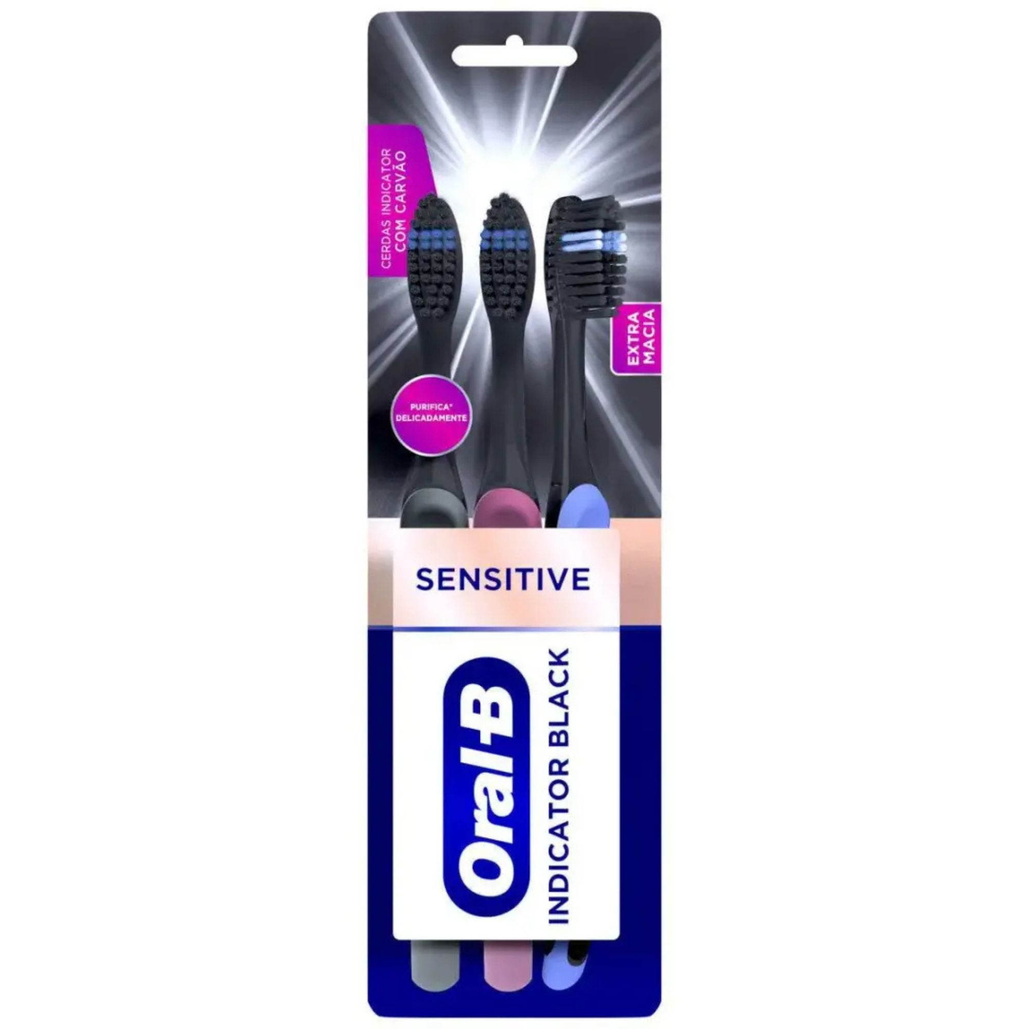 Escova de Dente Oral-b Indicator Black Sensitive 3 Unidades