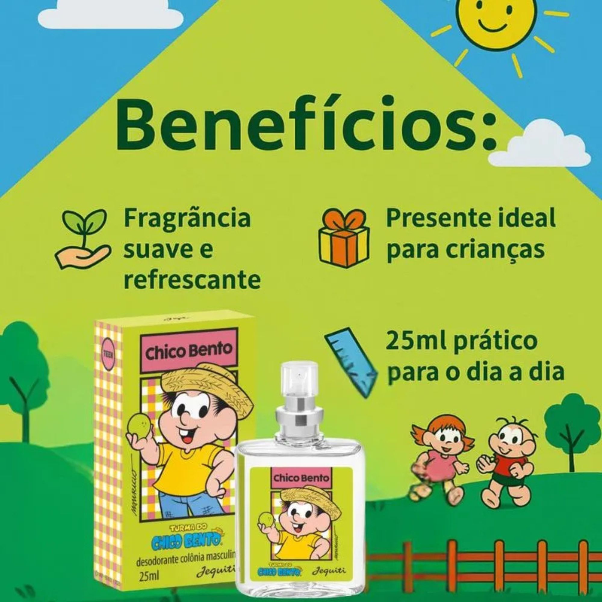 Perfume Chico Bento Jequiti Turma Da Mônica 25ml - Imagem 4
