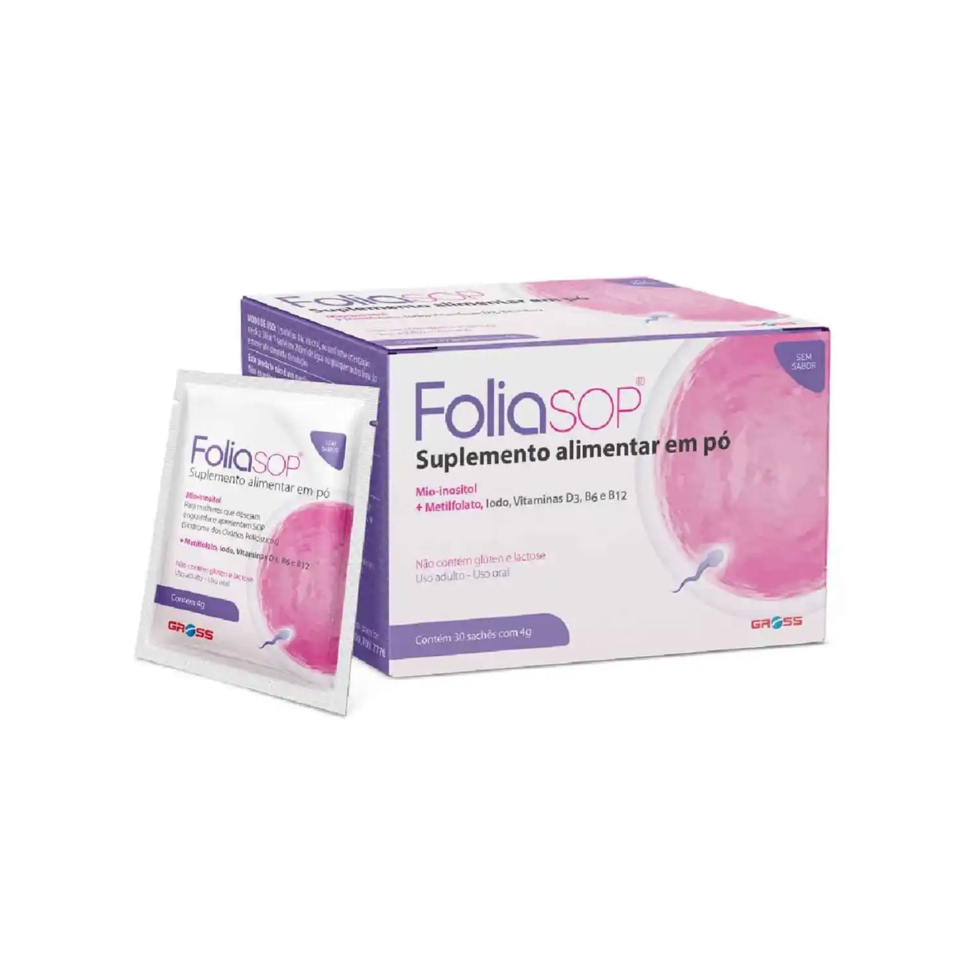 Polivitamínico Folia Sop Para Gestantes Em Pó 30 Sachês
