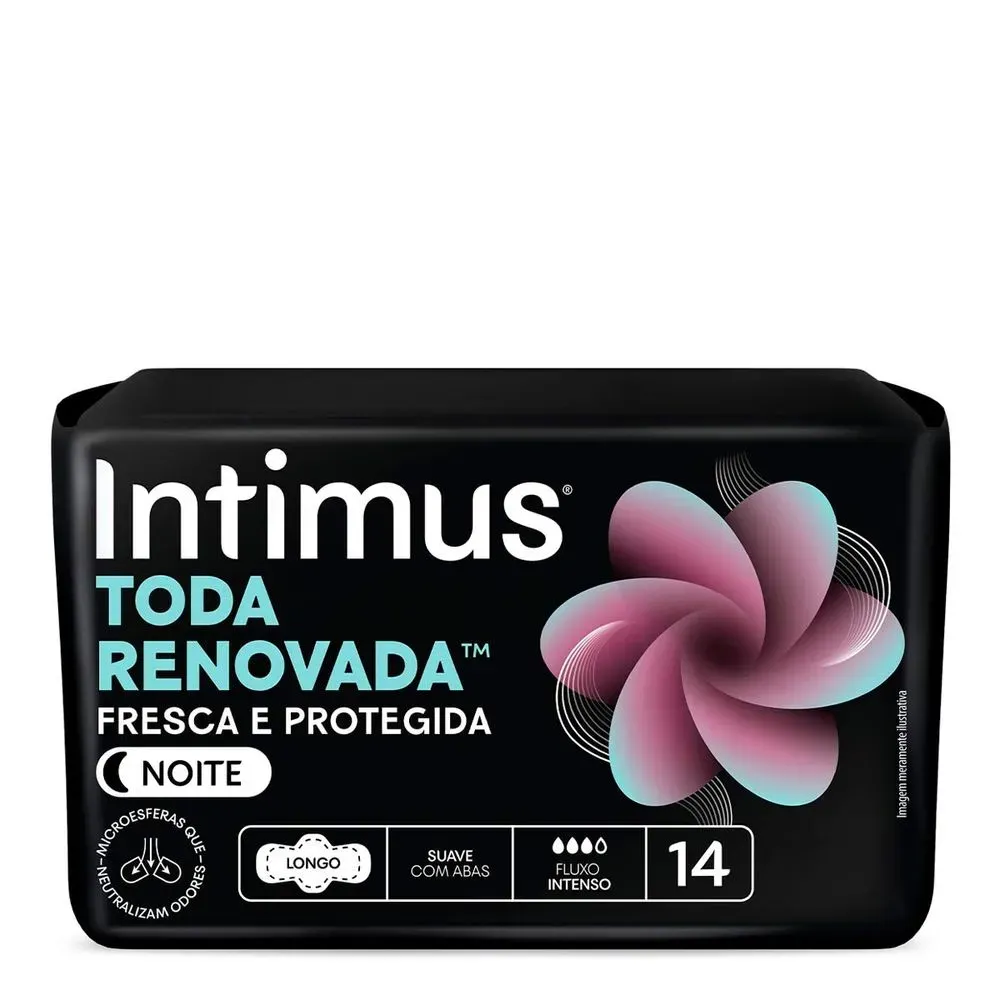 Absorvente Intimus Dia E Noite Ultrafino Com Abas 14 Unidades