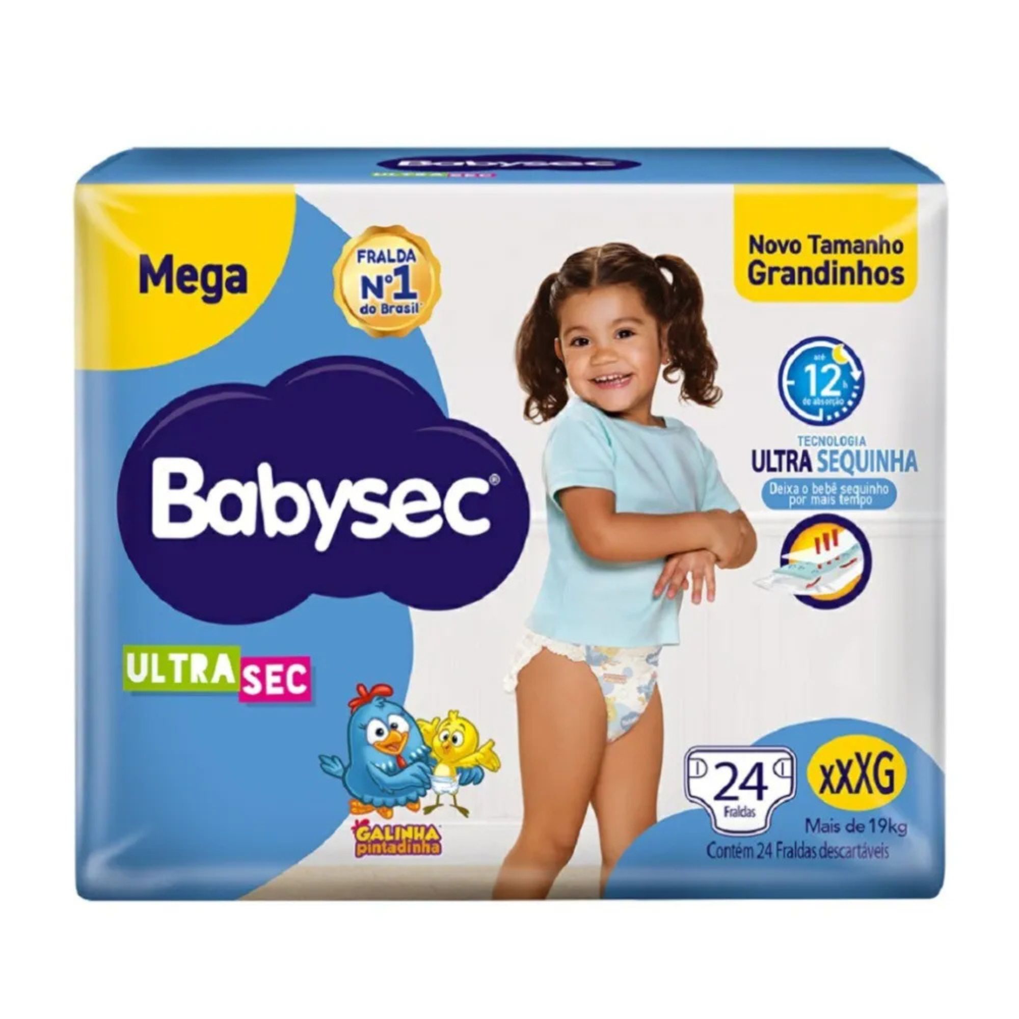 Fralda Infantil Babysec Ultrasec Mega Xxxg 24 Unidades