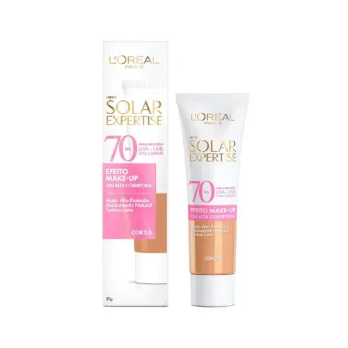 Protetor Solar Facial L’oréal Paris Solar Expertise Efeito Make Up Fps 70 Cor 4.0 30g