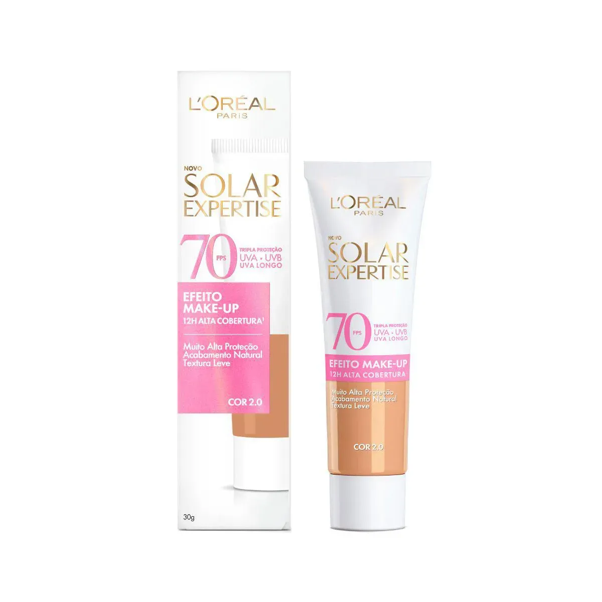 Protetor Solar Facial L’oréal Paris Solar Expertise Efeito Make Up Fps 70 Cor 4.0 30g
