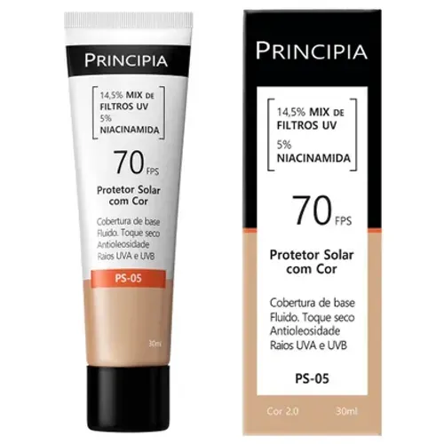 Protetor Solar Facial Principia Fps70 Ps-05 Cor 2.0 30ml