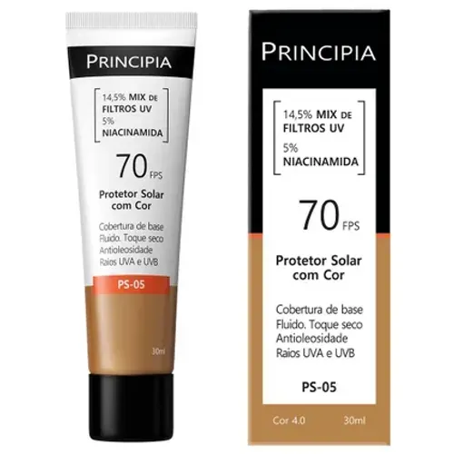 Protetor Solar Facial Principia Fps70 Ps-05 Cor 4.0 30ml