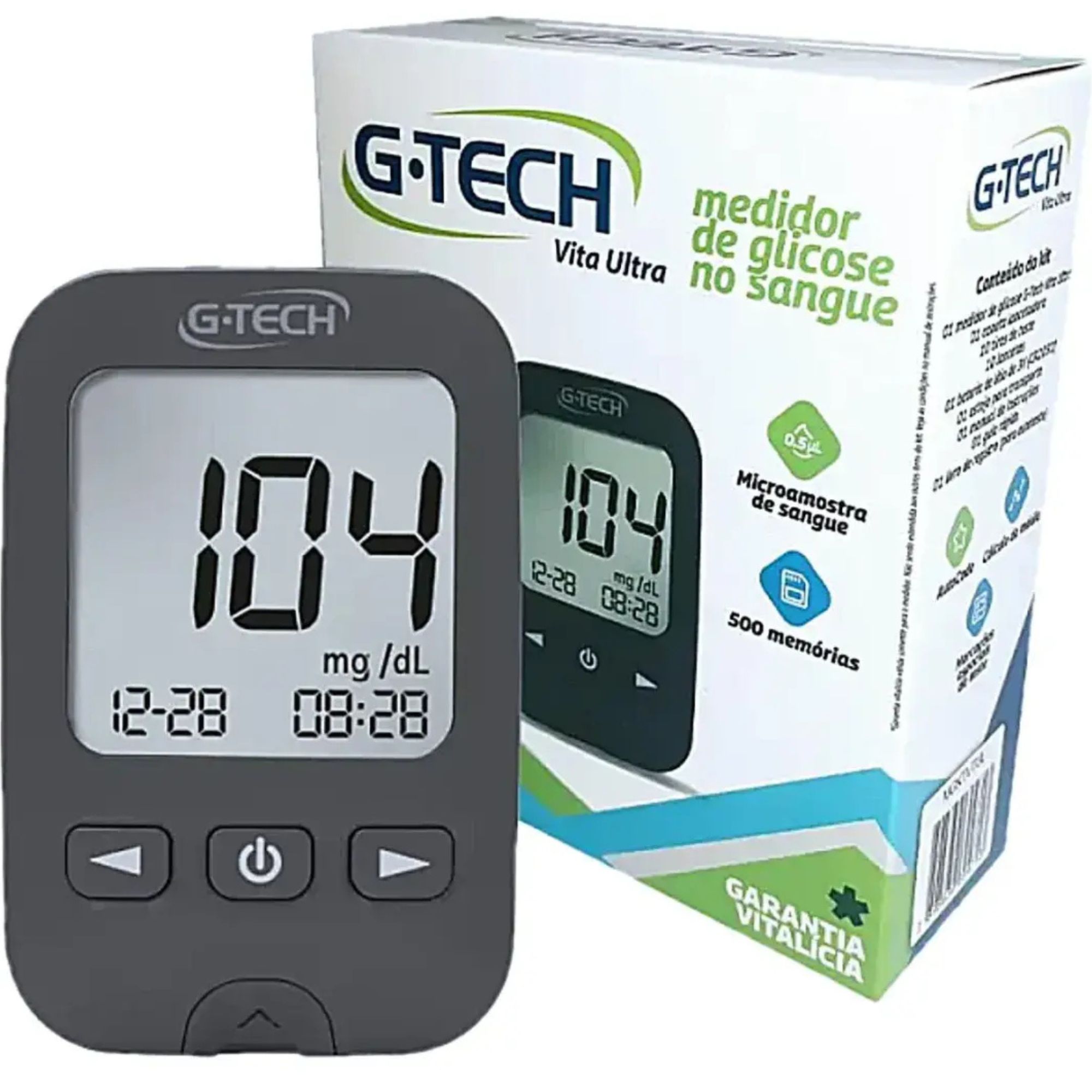 Kit Medidor de Glicose G-tech Vita Ultra