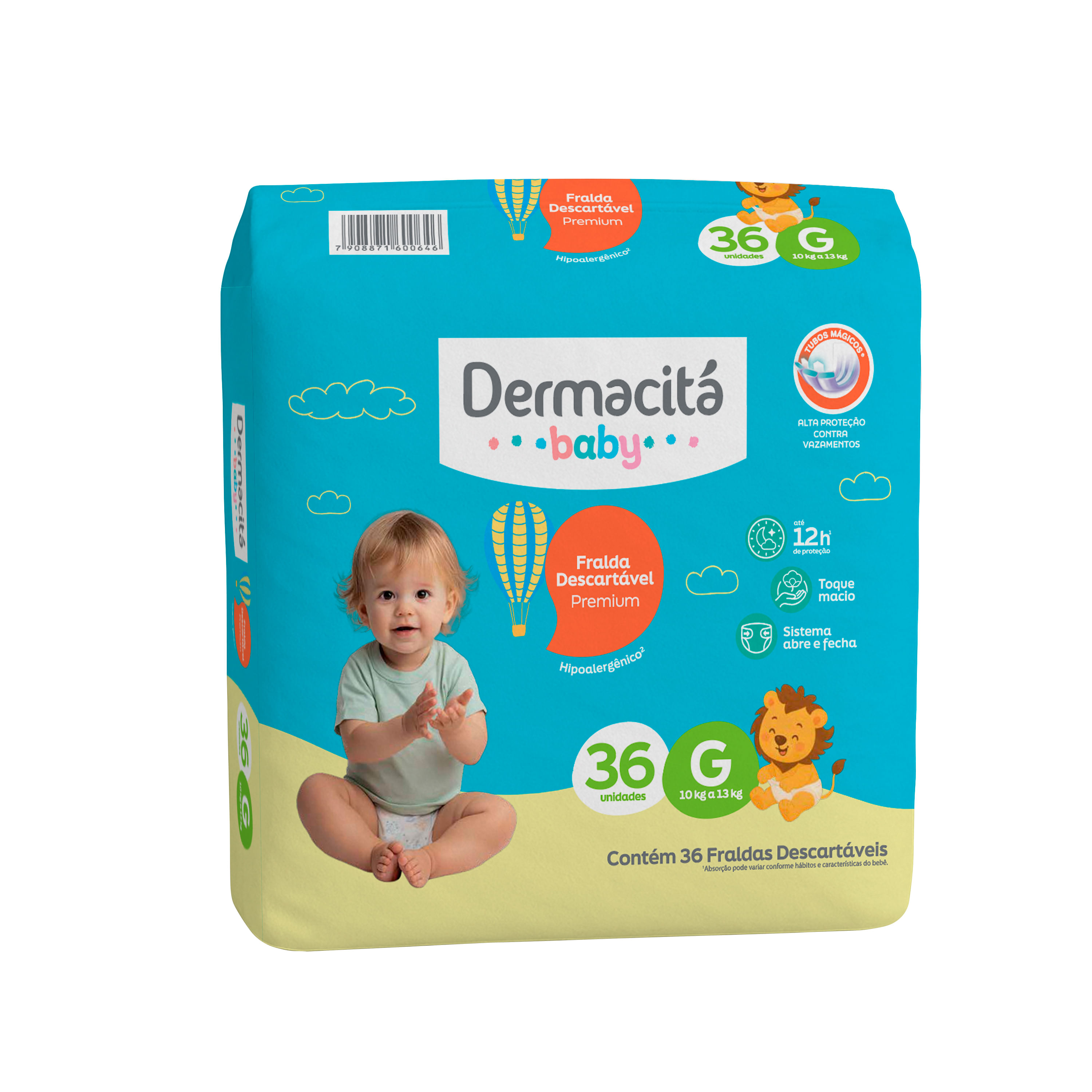 Fralda Infantil Dermacitá Baby Bag Tamanho G 36 Unidades
