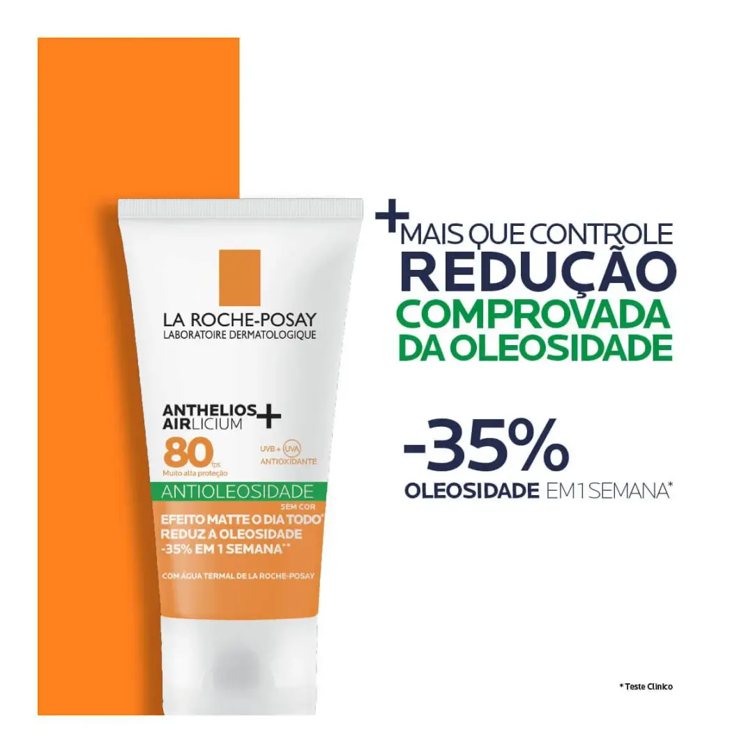 Protetor Solar Facial La Roche-Posay Anthelios Airlicium+ FPS 80 Incolor 40g - Imagem 3