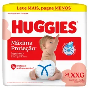 Fralda Infantil Huggies Supreme Care Hiper Xxg C/54