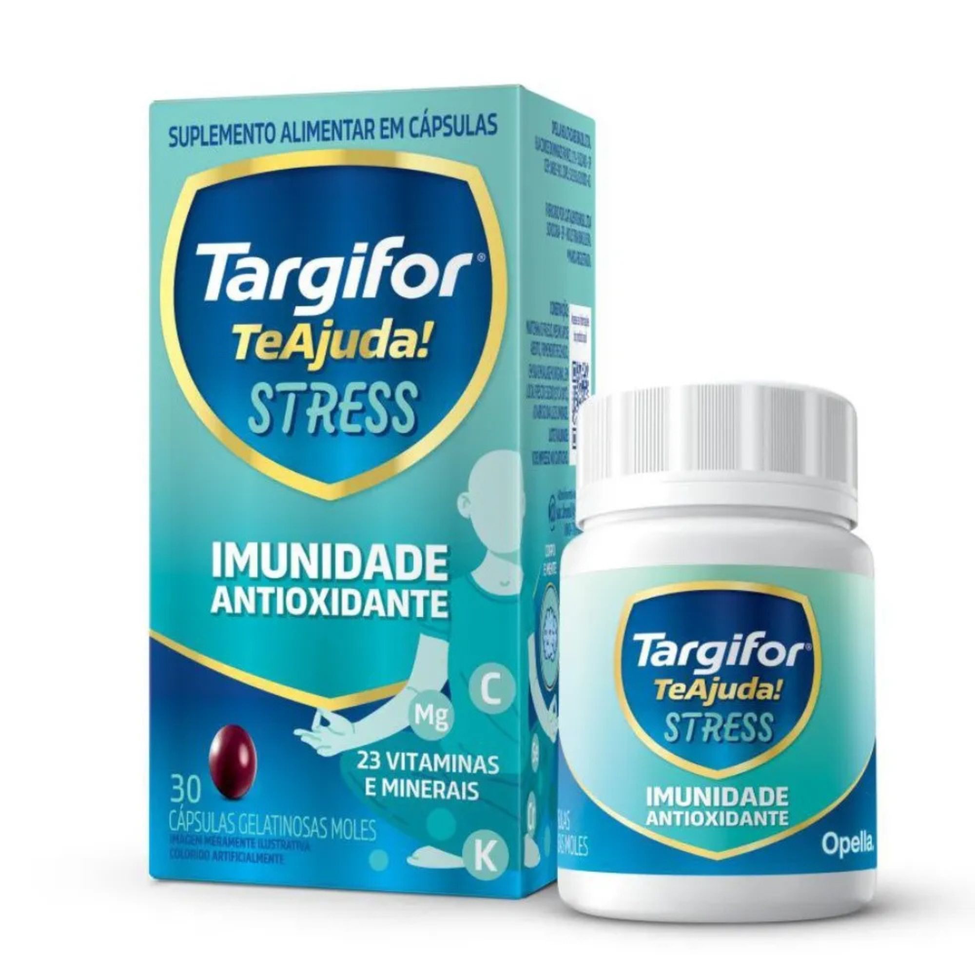 Suplemento Alimentar Targifor Te Ajuda Stress 30 Cápsulas