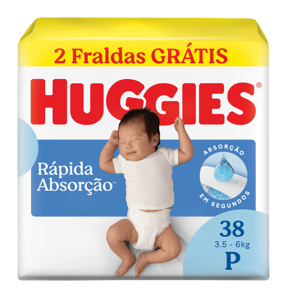 Fralda Huggies Tripla Proteção Mega P 38 Unidades
