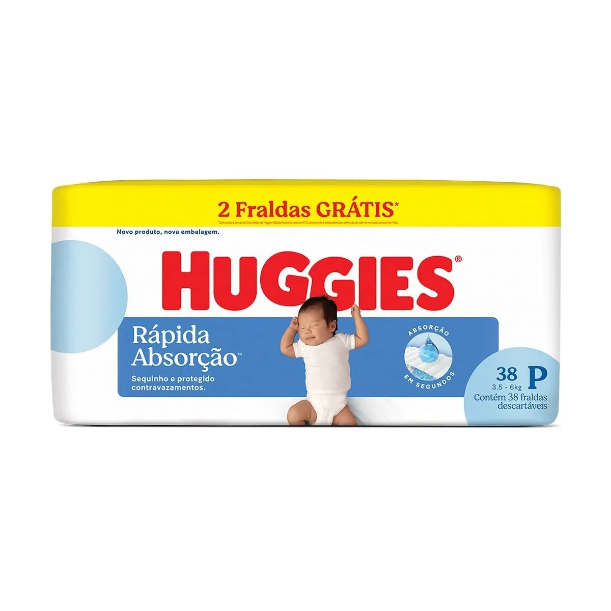 Fralda Huggies Tripla Proteção Mega P 38 Unidades - Imagem 2