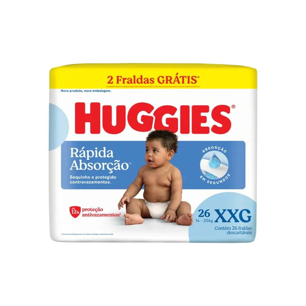 Fralda Huggies Tripla Proteção Mega Xxg 26 Unidades