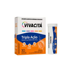 Vivacitá Tripla Ação C + D + Zinco 30 Comprimidos Efervescentes