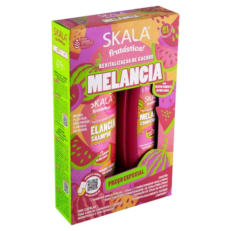 Kit Skala Frutástica Melancia Shampoo 325ml + Condicionador 200ml