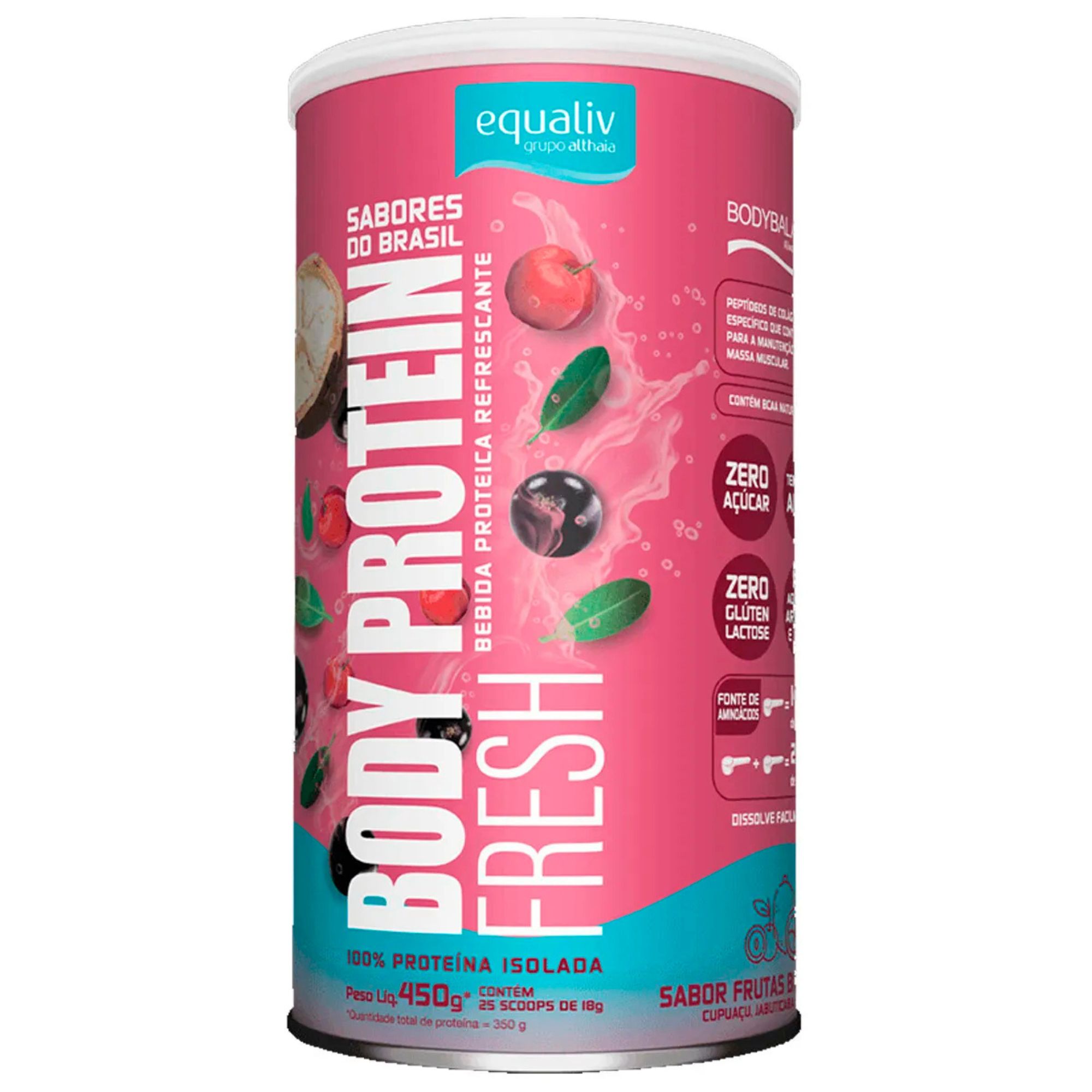 Body Protein Fresh Sabor Frutas Brasileiras Equaliv 450g