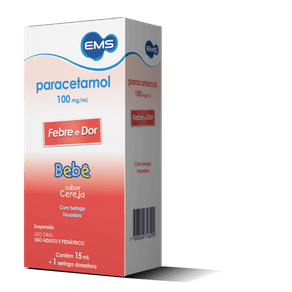 Paracetamol Bebê 100Mg/Ml Ems Suspensão Oral Sabor Cereja 15Ml