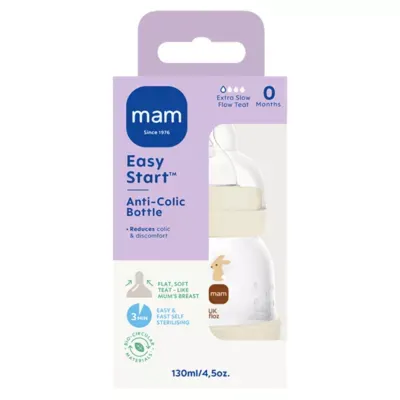 Mamadeira Mam Easy Start Anticólica 0 Meses Clear 130ml