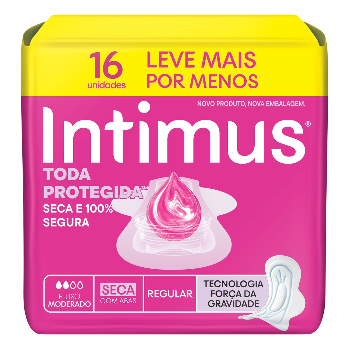 Absorvente Intimus Tripla Proteção Seca com Abas 16 Unidades