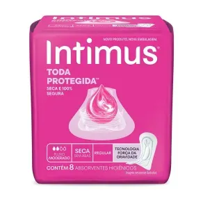 Absorvente Intimus Gel Tripla Proteção Suave Com Abas 8 Unidades