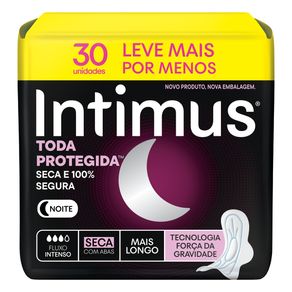 Absorvente Intimus Noturno Seca Com Abas 30 Unidades