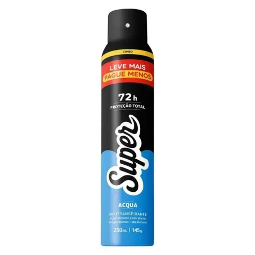 Desodorante Super Cimed Masculino Acqua Aerossol 72h 250ml