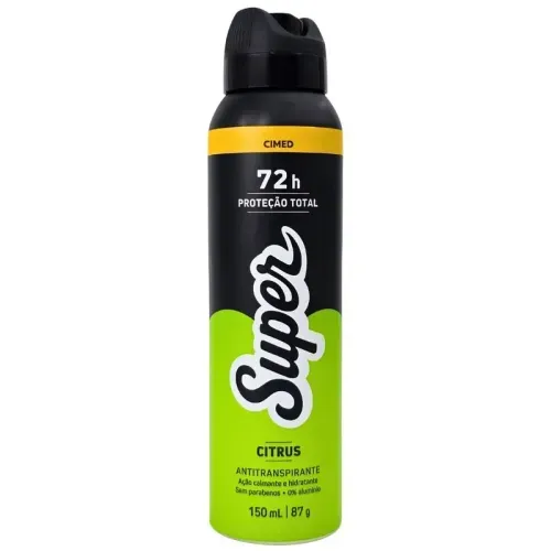 Desodorante Super Cimed Masculino Citrus Aerossol 72h 150ml