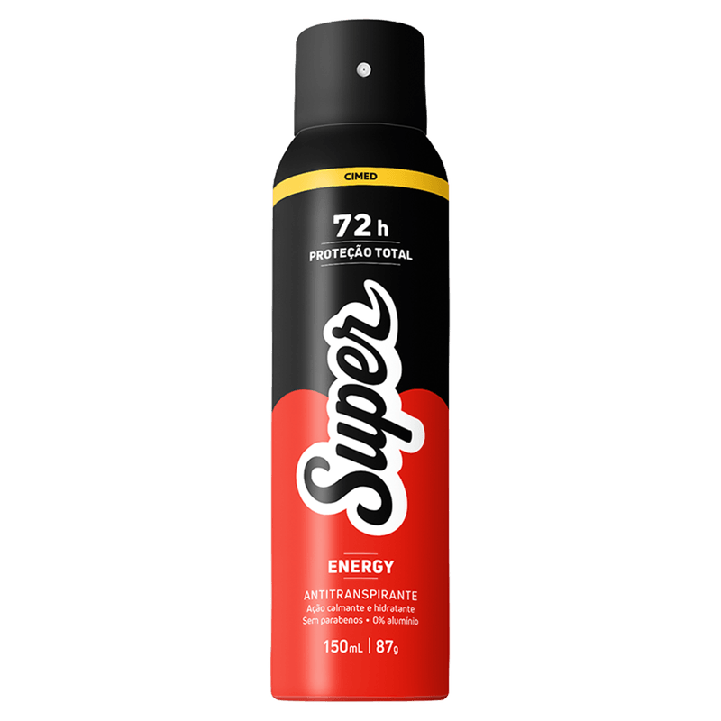 Desodorante Super Cimed Masculino Energy Aerossol 72h 150ml