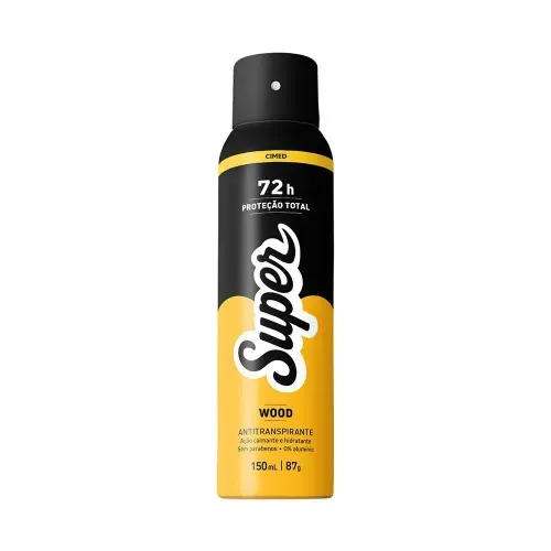 Desodorante Super Cimed Masculino Wood Aerossol 72h 150ml