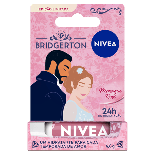 Hidratante Labial Nivea Bridgerton Merengue Rosé 4,8g
