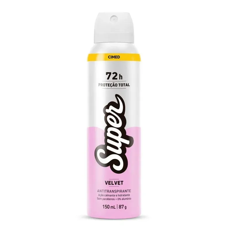 Desodorante Super Cimed Feminino Velvet Aerossol 150ml