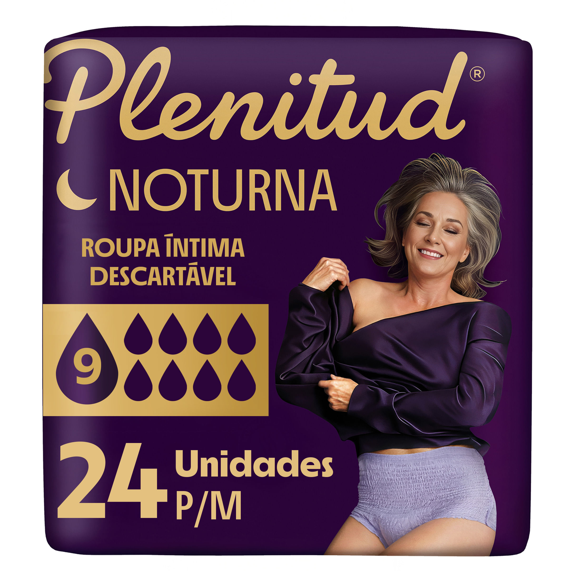Roupa Íntima Descartável Noturna Plenitud P/m 24 Unidades
