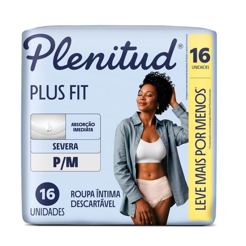 Roupa Íntima Descartável Plenitud Plus Fit P/M 16 Unidades