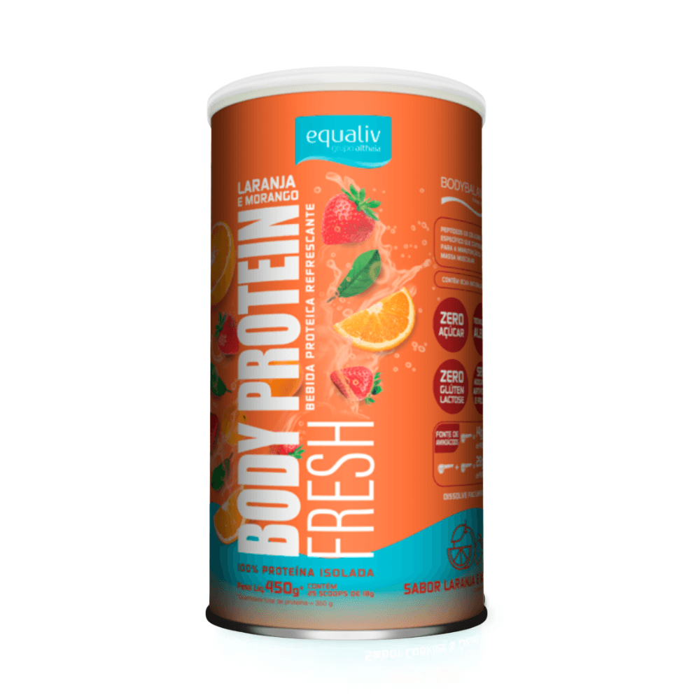 Body Protein Fresh Equaliv Laranja E Morango 450g