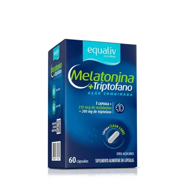 Melatonina 210 Mcg + Triptofano 200mg Equaliv 60 Cápsulas
