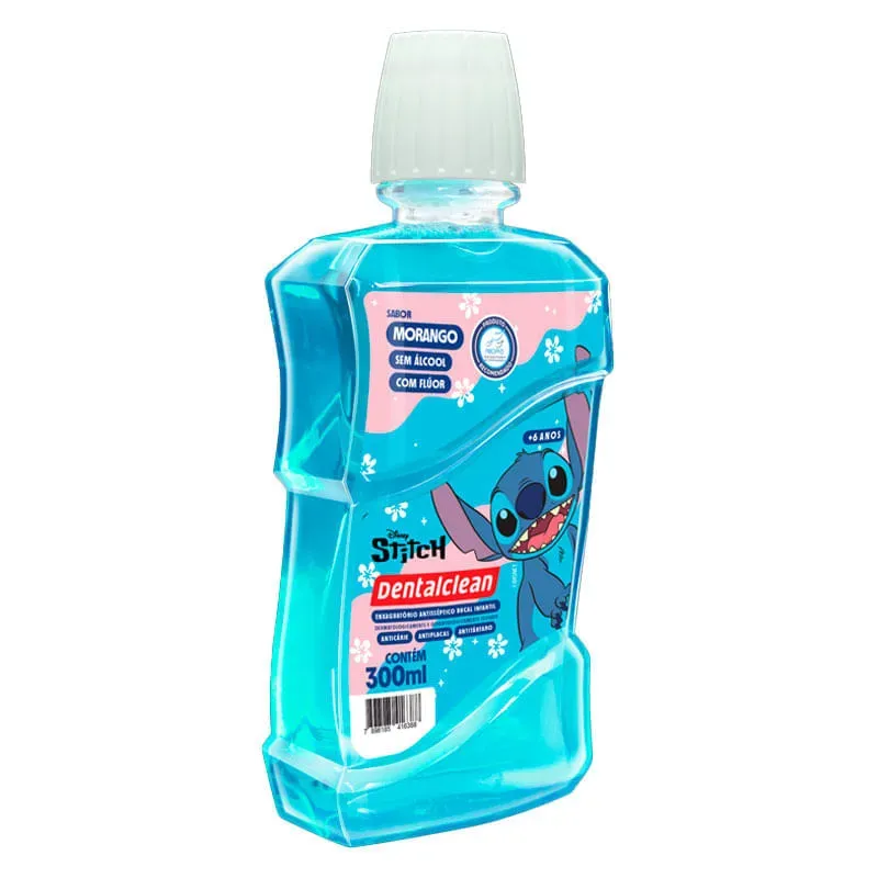Enxaguante Bucal Dentalclean Disney Stitch Tutti-frutti 300ml