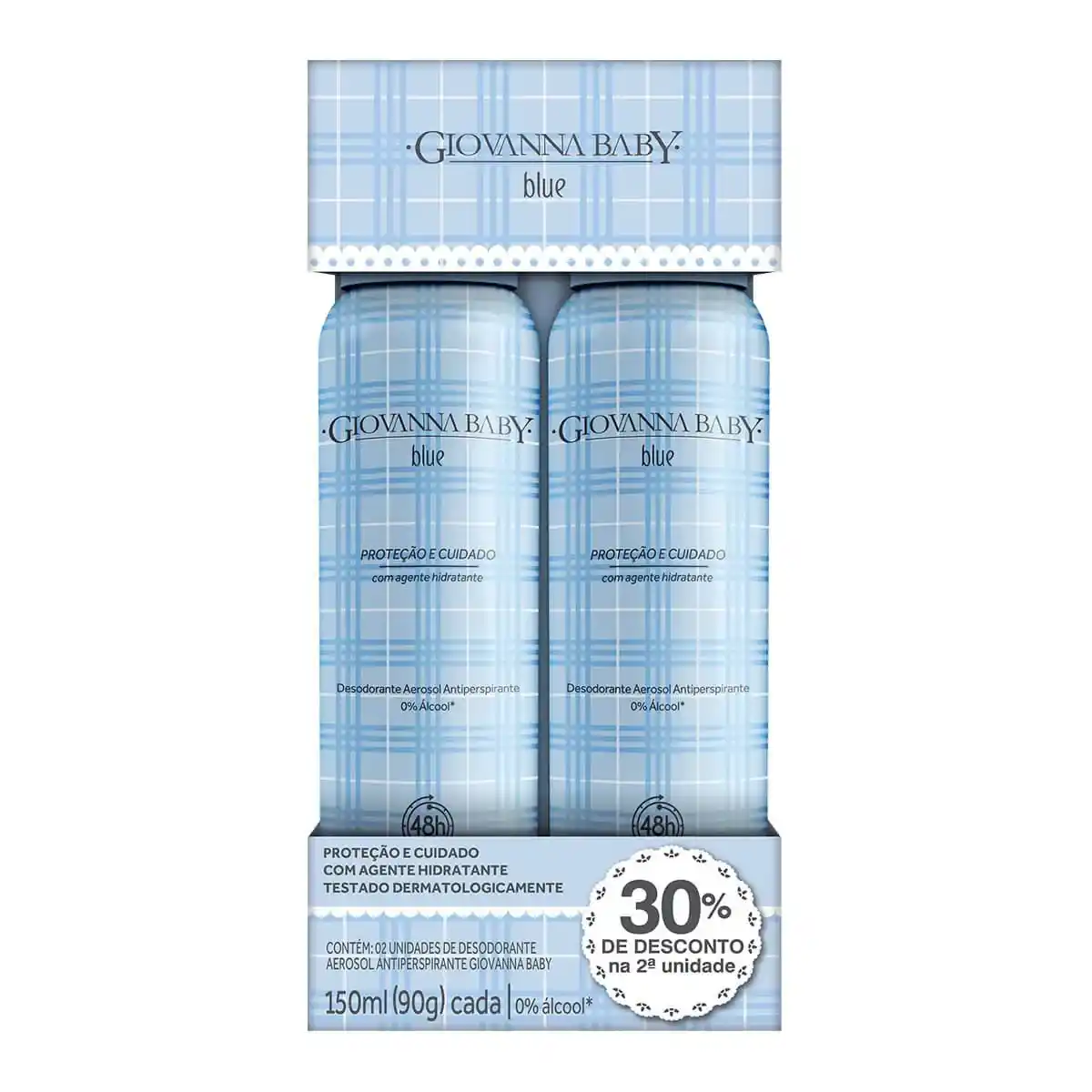 Desodorante Giovanna Baby Blue Aerosol 150ml com 2 Unidades