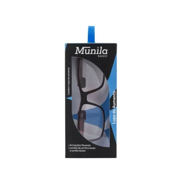 Lupa Para Leitura Munila Basic Masculino Preto +2,25