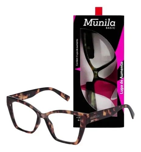 Lupa Para Leitura Munila Basic Feminino Animal Print +1,75