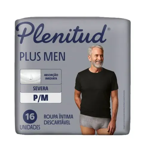 Roupa Íntima Descartável Plenitud Plus Men P/m 16 Unidades
