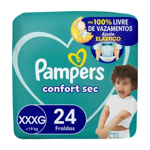 Fralda Pampers Confort Sec Xxxg 24 Unidades