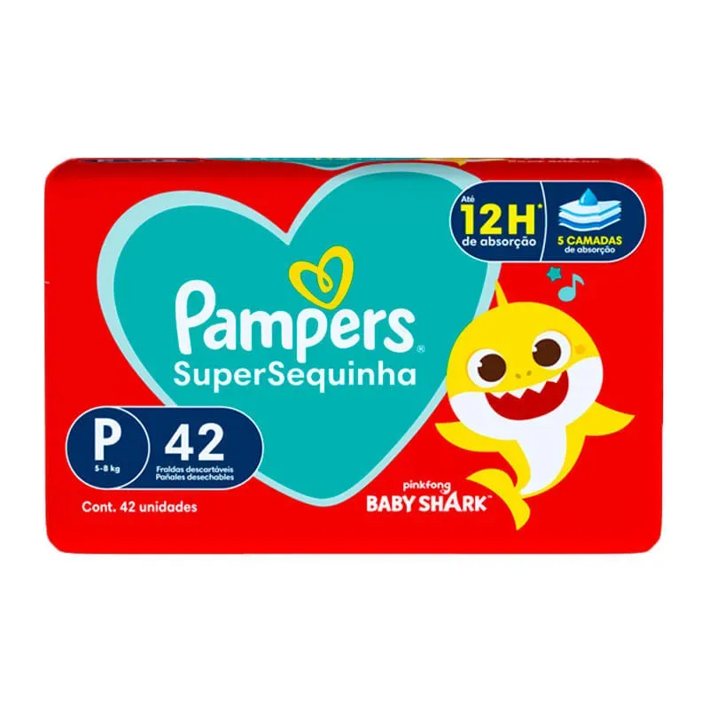 Fralda Pampers Supersequinha P 42 Unidades