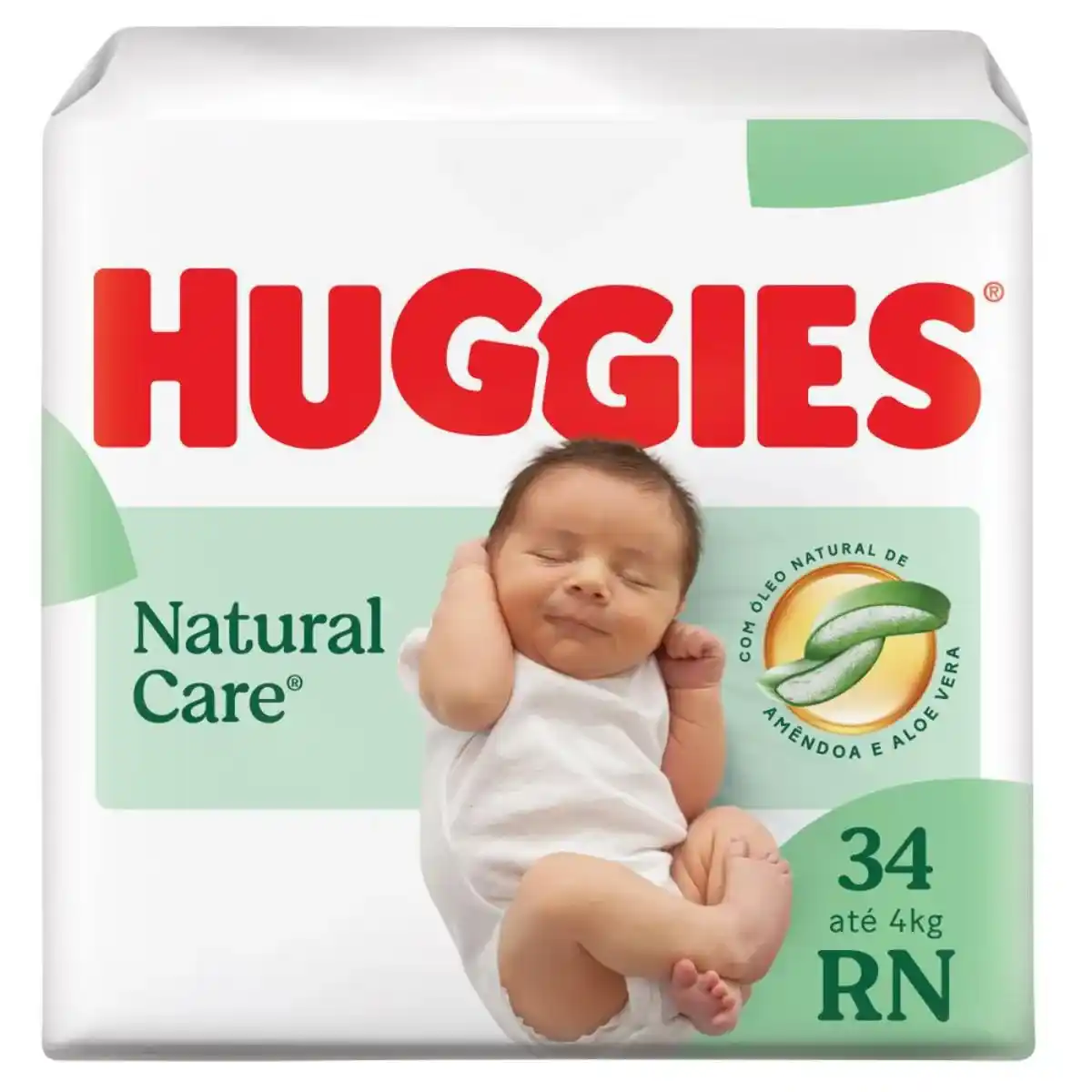 Fralda Huggies Natural Care Baby Rn 34 Unidades