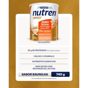Complemento Alimentar Nutren Senior Zero Lactose Baunilha 740G