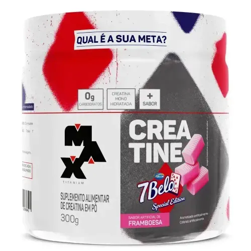 Creatina 7belo Max Titanium Sabor Framboesa 300g