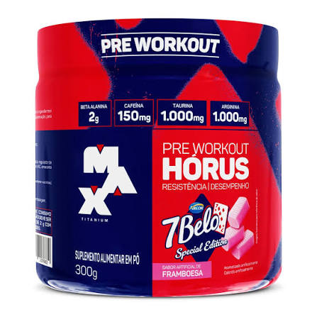 Pré Treino 7belo Max Titanium Horus 300g