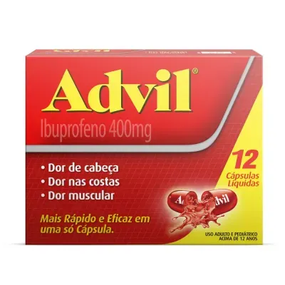 Advil Ibuprofeno 400mg 12 Cápsulas