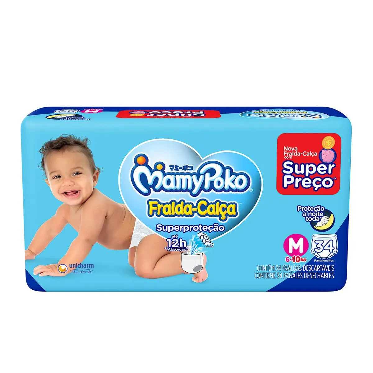 Fralda Calça Mamypoko Super Proteção M 34 Unidades