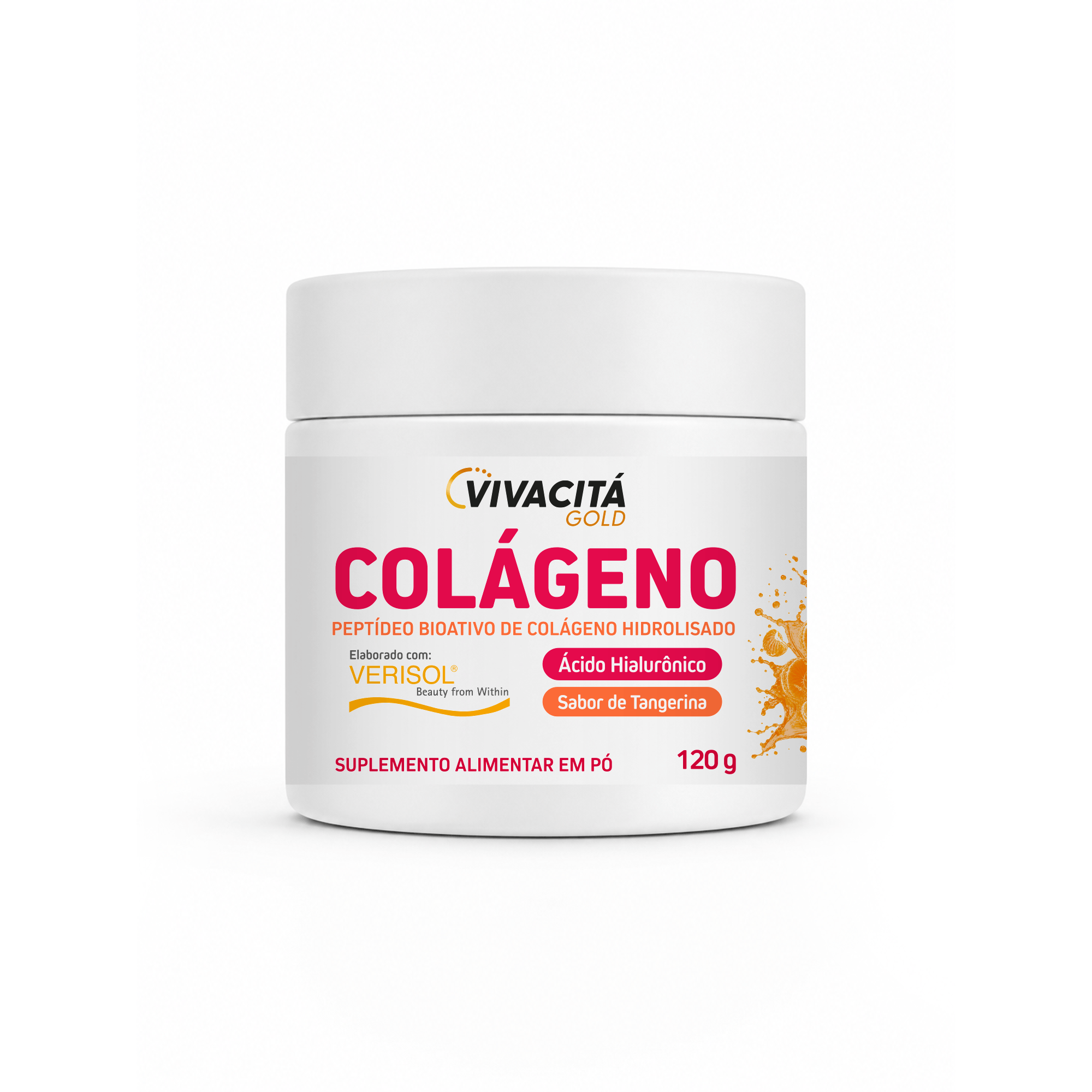 Colágeno Vivacitá Gold Verisol Sabor Tangerina 120g