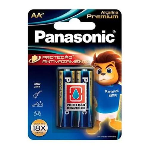 Pilha Alcalina Panasonic Premium Aa 2 Unidades